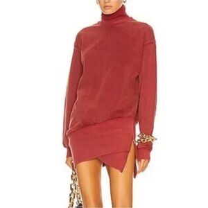 Young Fabulous & Broke Turtleneck Long Sleeve Desreen Sweater Dress in Red Med